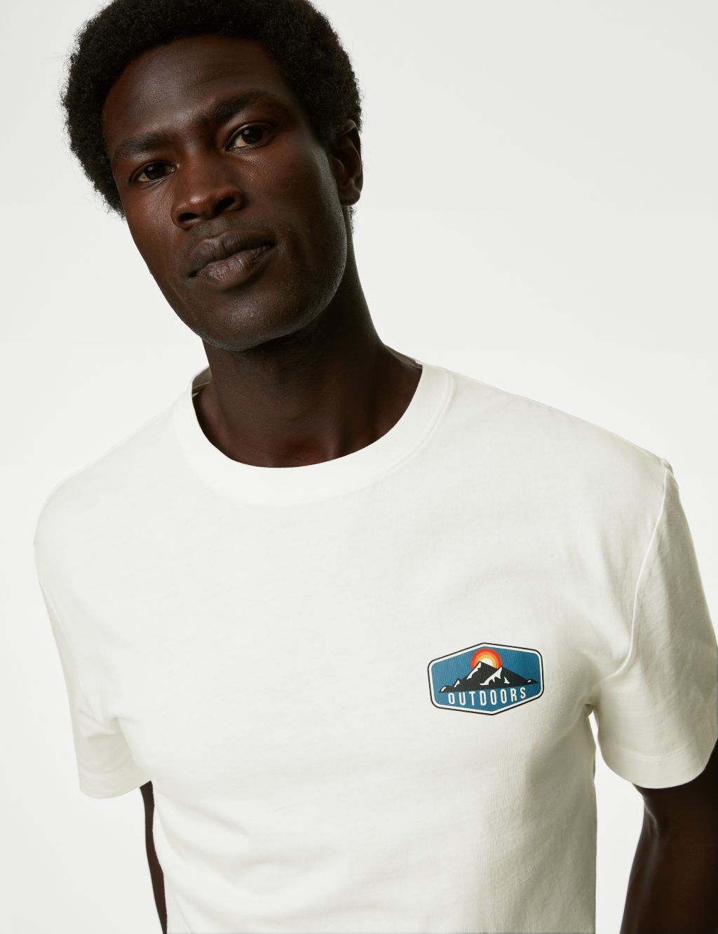 Pure Cotton Mountain Graphic T-Shirt image 1