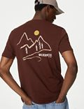 Pure Cotton Mountain Graphic T-Shirt