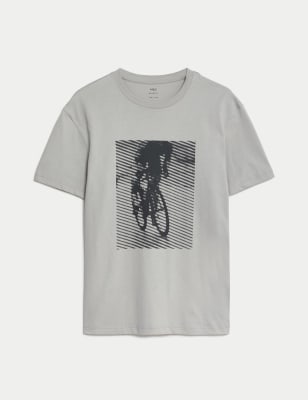 Pure Cotton Bike Graphic T-Shirt