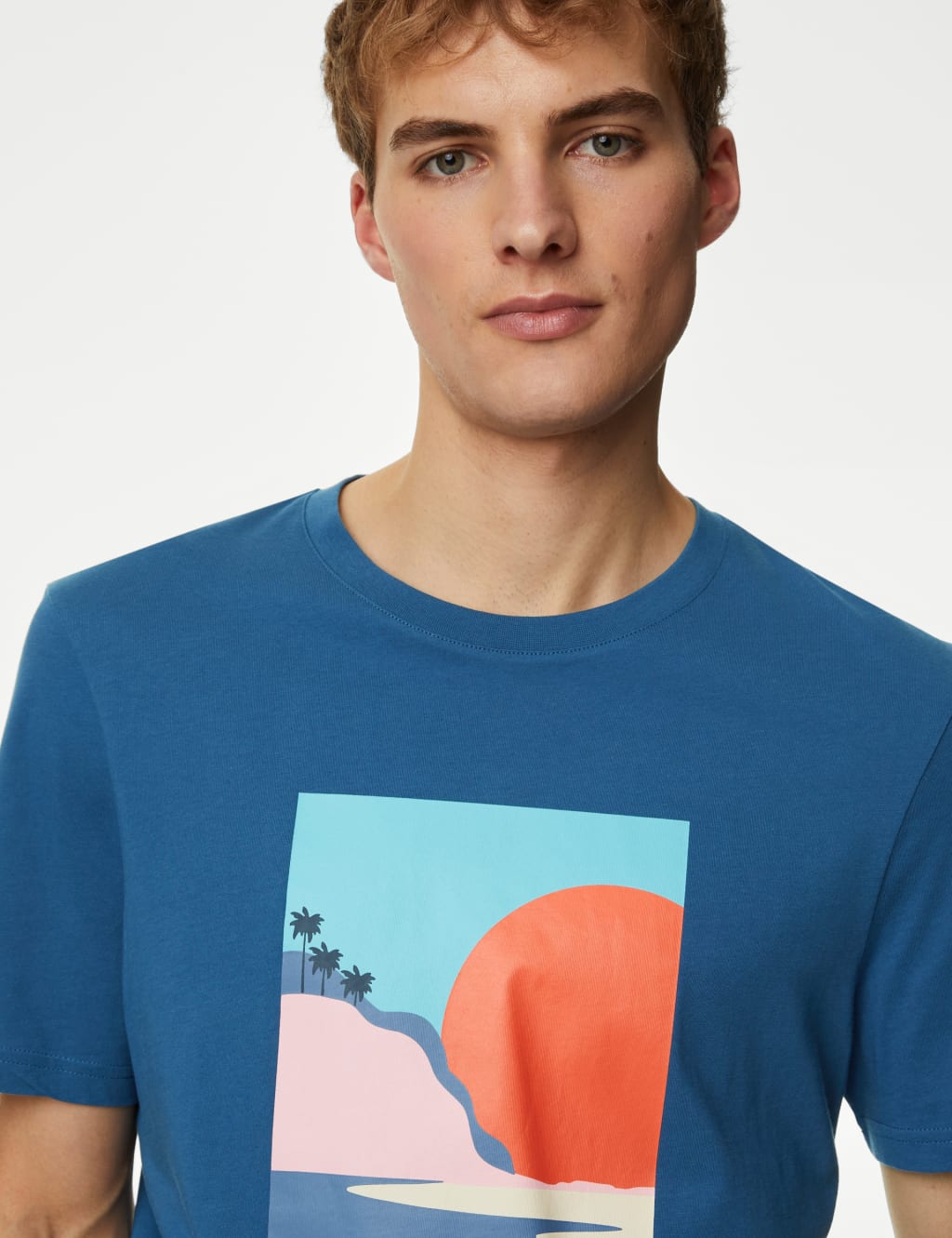 Pure Cotton Sunset Graphic T-Shirt image 1
