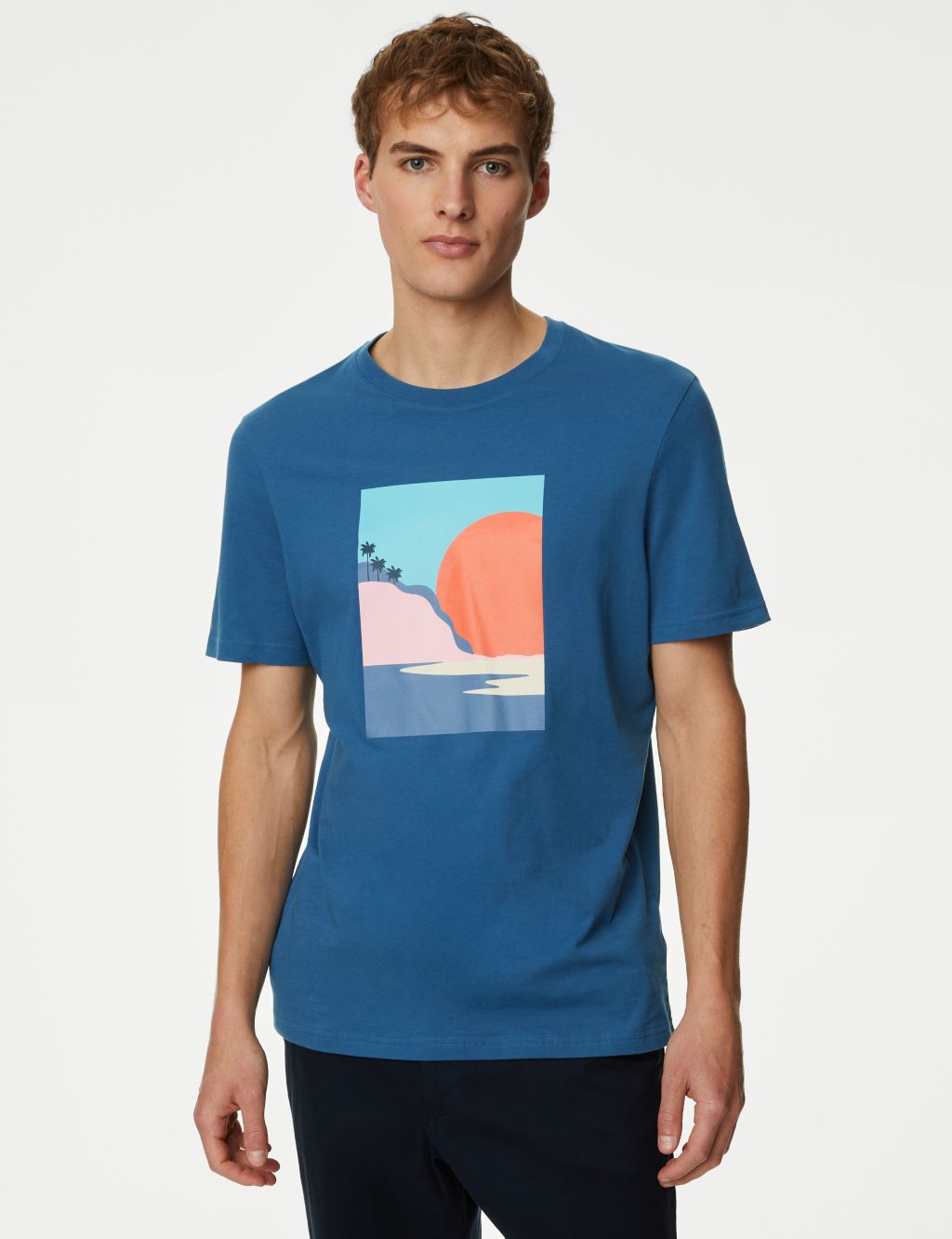 Pure Cotton Sunset Graphic T-Shirt image 3