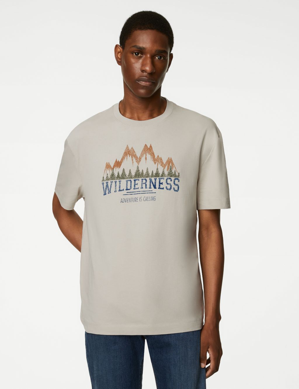Relaxed Fit Pure Cotton Wilderness T-Shirt image 4