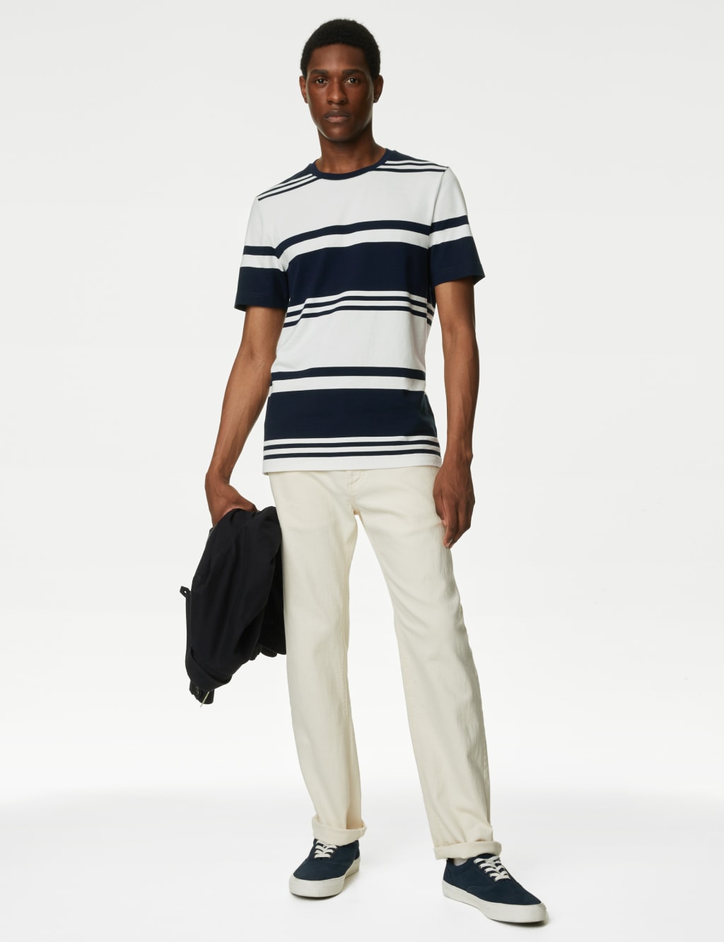 Pure Cotton Striped T-Shirt image 3