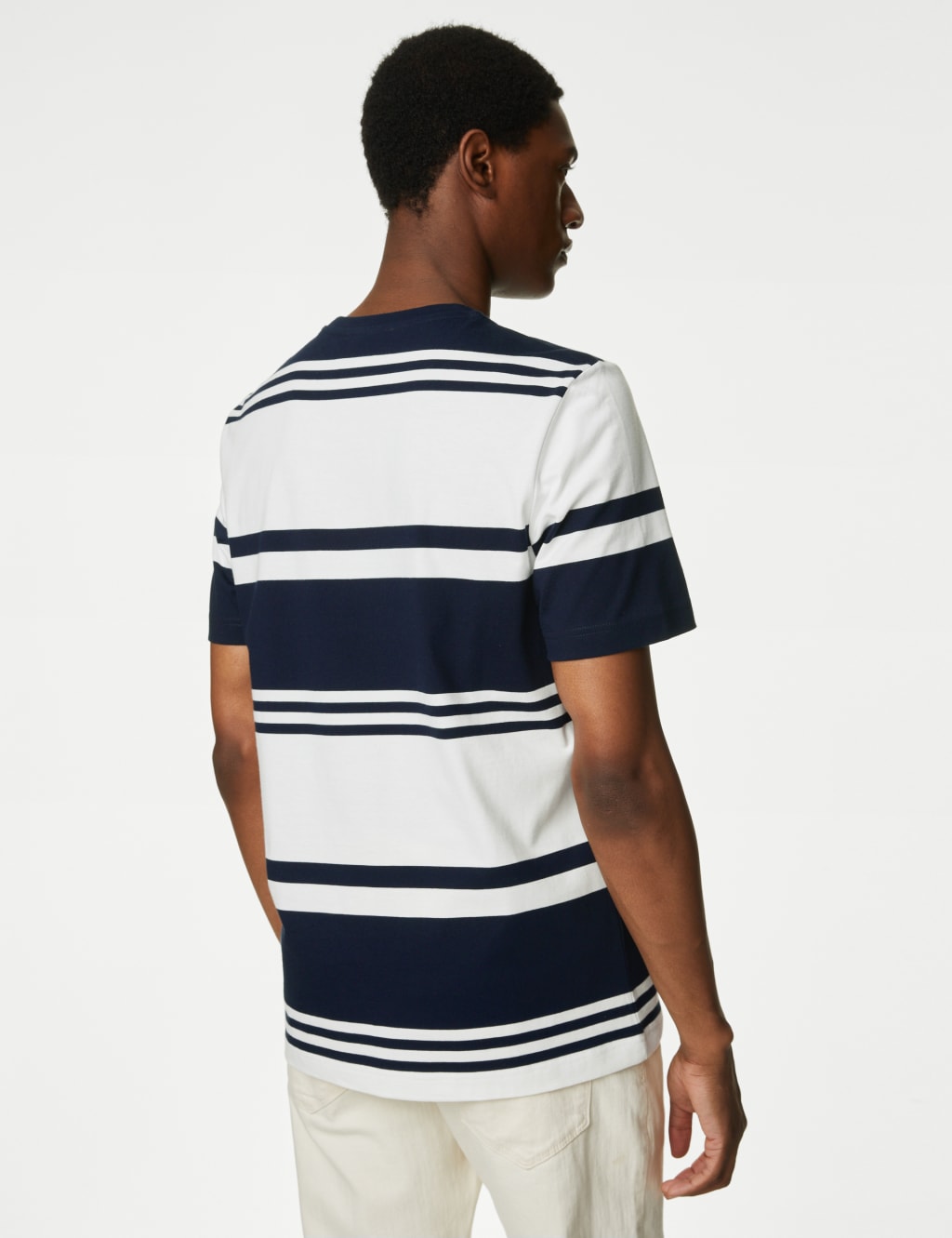 Pure Cotton Striped T-Shirt image 5