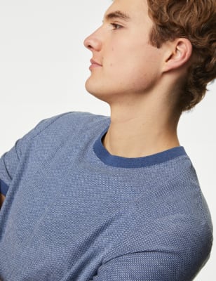 Pure Cotton Tipped T-Shirt