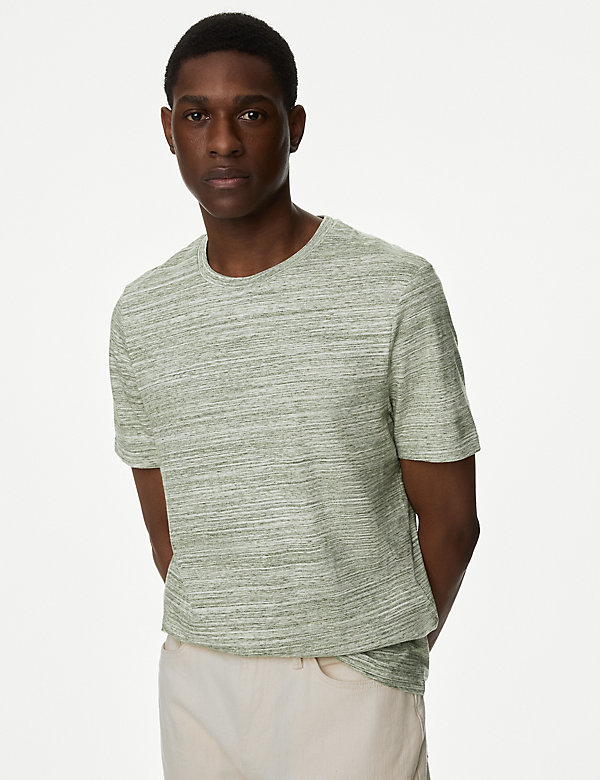 Pure Cotton Crew Neck T-Shirt - AT
