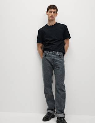 

Mens M&S Collection Mittelschweres T-Shirt aus reiner Baumwolle mit Tasche - Black, Black