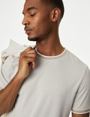 

M&S Collection Camisa de tacto suaveMens - Natural, Natural