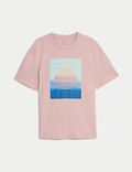 T-shirt με σχέδιο ηλιοβασίλεμα από 100% βαμβάκι