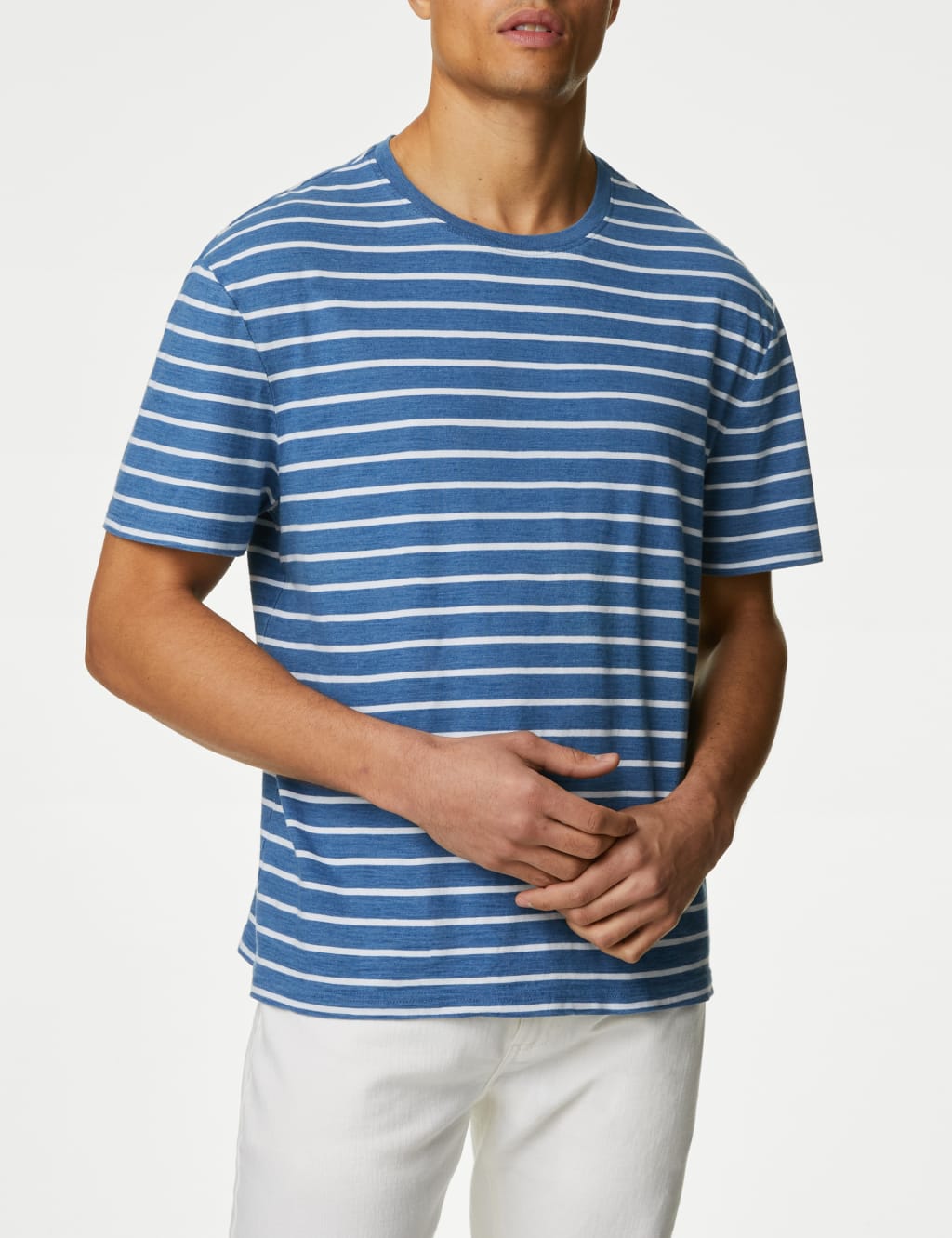 Striped tee mens sale