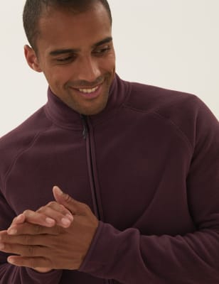 

Mens M&S Collection Recycled Micro Fleece - Berry, Berry