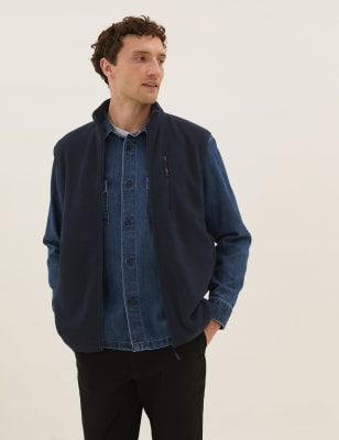 

Mens M&S Collection Chaleco micropolar reciclado - Dark Navy, Dark Navy