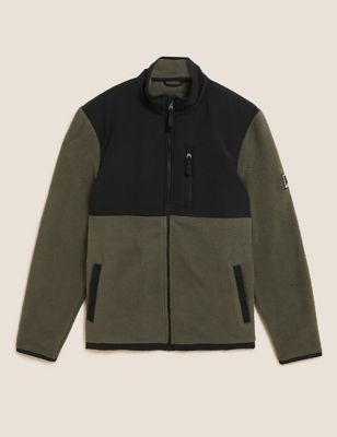 

Mens M&S Collection Polar Fleece Jacket - Dark Khaki, Dark Khaki
