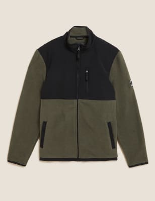 

Mens M&S Collection Polar Fleece Jacket - Dark Khaki, Dark Khaki