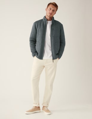 Mens fleece jacket deals marks and spencer