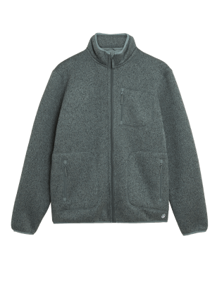 

Mens M&S Collection Zip Up Fleece Jacket - Khaki, Khaki