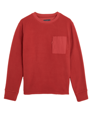 

Mens M&S Collection Polar Fleece Jumper - Medium Red, Medium Red