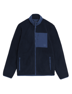 

Mens M&S Collection Zip Up Polar Fleece Jacket - Dark Navy, Dark Navy