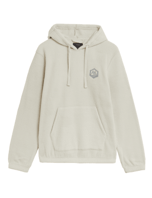 

Mens M&S Collection Polar Fleece Hoodie - Ecru, Ecru