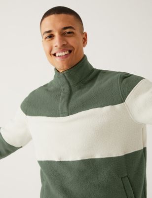 

Mens M&S Collection Half Zip Polar Fleece Jacket - Fresh Green, Fresh Green