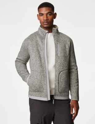 Grey fleece 2025 zip up