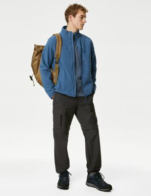 

Mens M&S Collection Recycled Fleece Zip Up Funnel Neck Jacket - Steel Blue, Steel Blue
