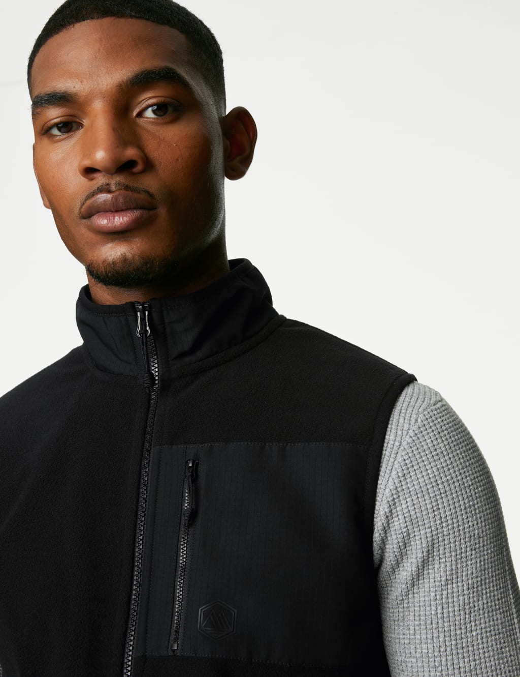 Recycled Fleece Zip Up Gilet image 3