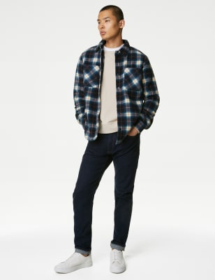 

M&S Collection Cubrecamisas polar de cuadrosMens - Blue Mix, Blue Mix