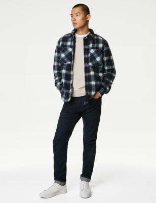 Polar Fleece Check Overshirt