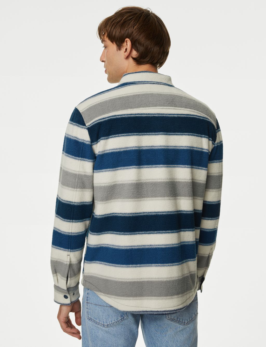 Fleece Striped Overshirt image 5