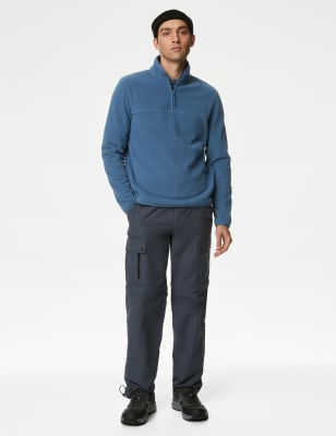 

Mens M&S Collection Micro-Fleece mit halbem Reißverschluss - Steel Blue, Steel Blue