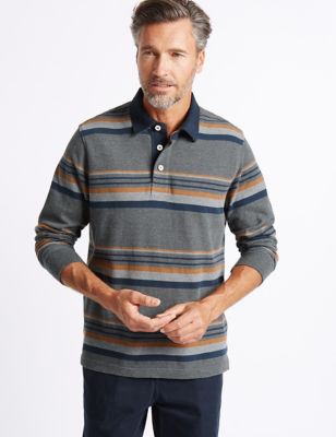 Pure Cotton Striped Rugby Top - NO