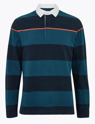 striped cotton rugby shirt