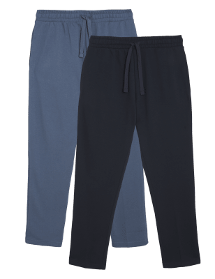

M&S Collection Pack de 2 pantalones deportivos straight de algodónMens - Air Force Blue, Air Force Blue