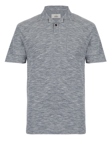 Pure Cotton Revere Collar Polo Shirt | M&S Collection | M&S