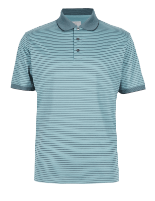 Pure Cotton Striped Polo Shirt | M&S Collection | M&S