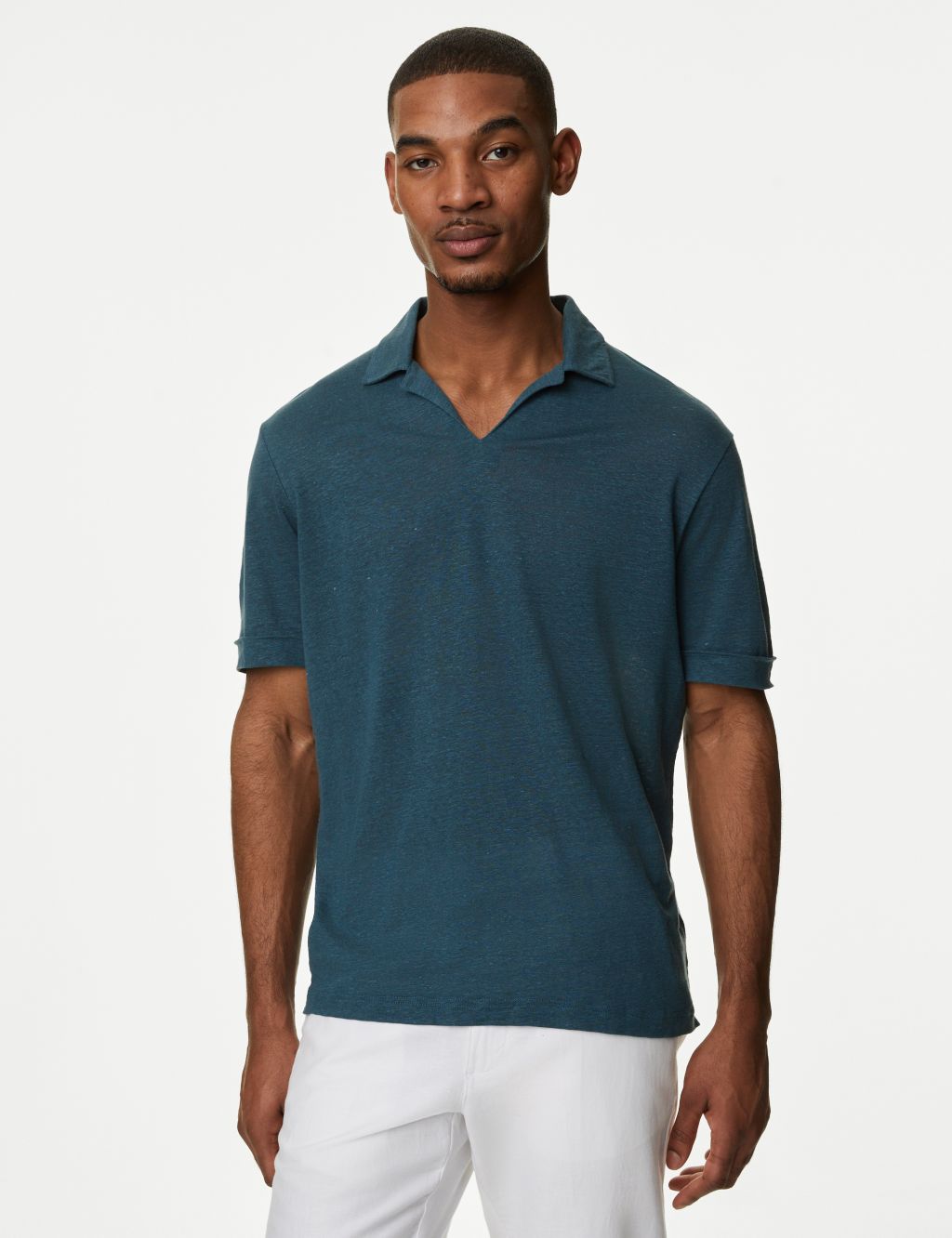 Pure Linen Polo Shirt