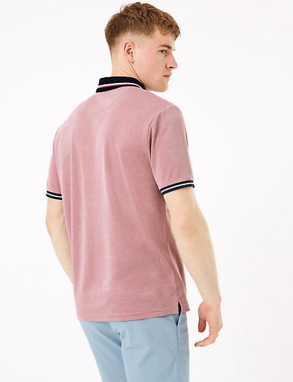 Textured Tipped Polo Shirt