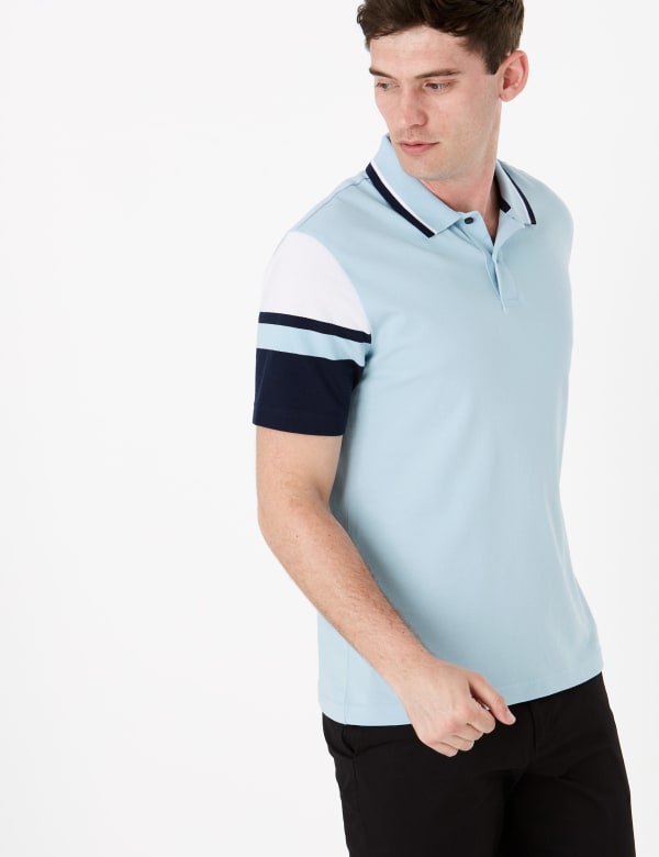 Cotton Striped Polo Shirt