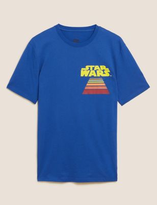 M&S Mens Pure Cotton Star Wars  Graphic T-Shirt