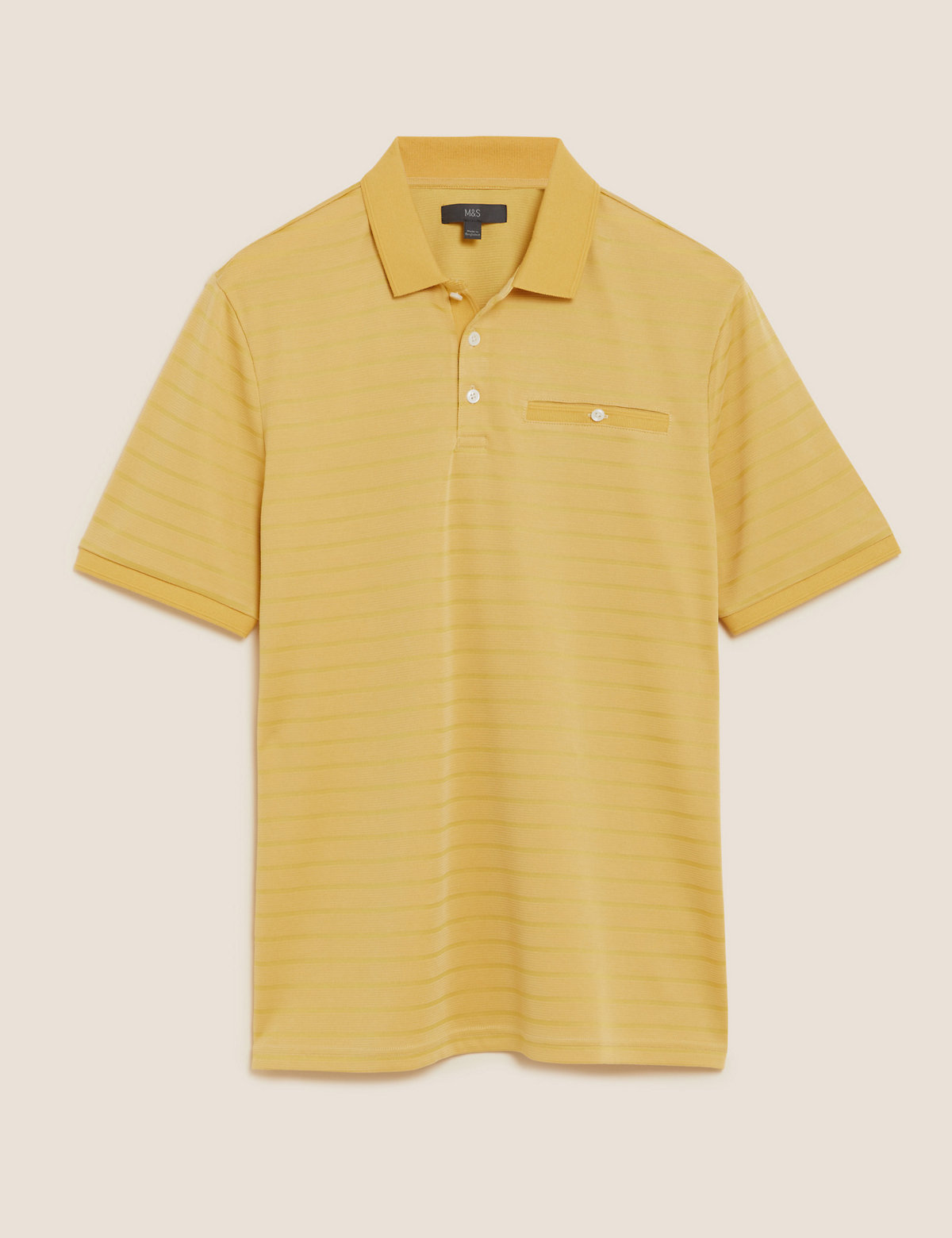 Modal Soft Touch Stripe Polo Shirt