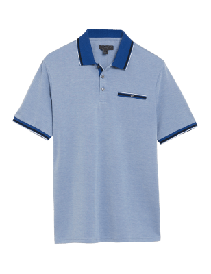 

Mens M&S Collection Weiches Polohemd mit hohem Modalanteil - Dark Blue, Dark Blue