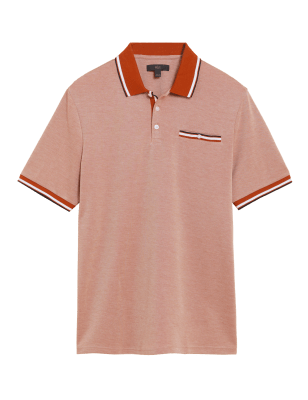 

Mens M&S Collection Modal Rich Soft Touch Polo Shirt - Burnt Orange, Burnt Orange