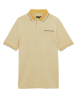 

M&S Collection Polo de tacto suave de modalMens - Dark Gold, Dark Gold