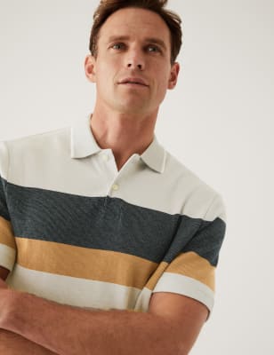 Pinstripe polo clearance