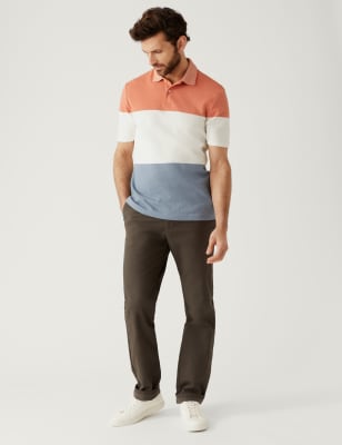 

Mens M&S Collection Doppelstrick-Poloshirt aus reiner Baumwolle - Sun Bronze, Sun Bronze