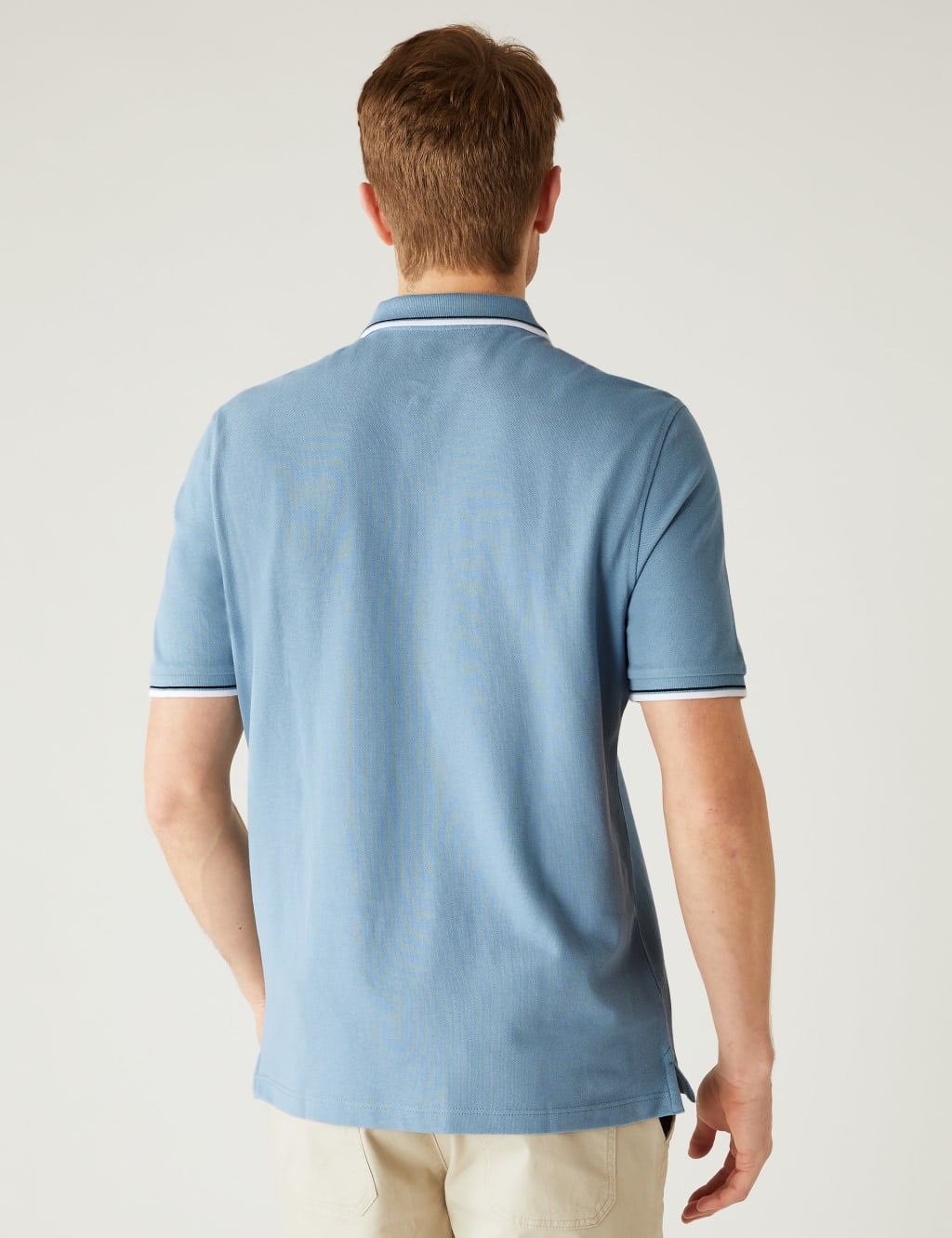 Pure Cotton Pique Tipped Polo Shirt image 4