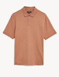 Pure Cotton Geometric Polo Shirt