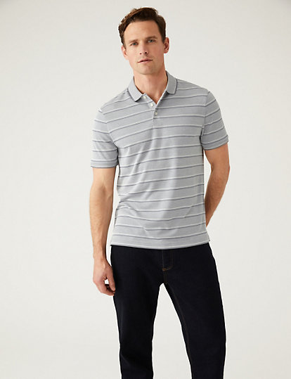 Modal Rich Striped Polo Shirt