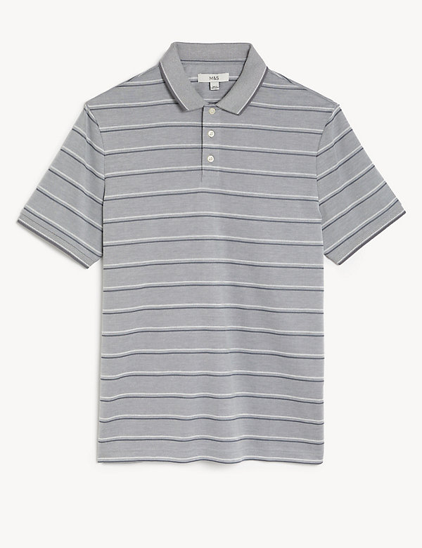 Modal Rich Striped Polo Shirt - IL